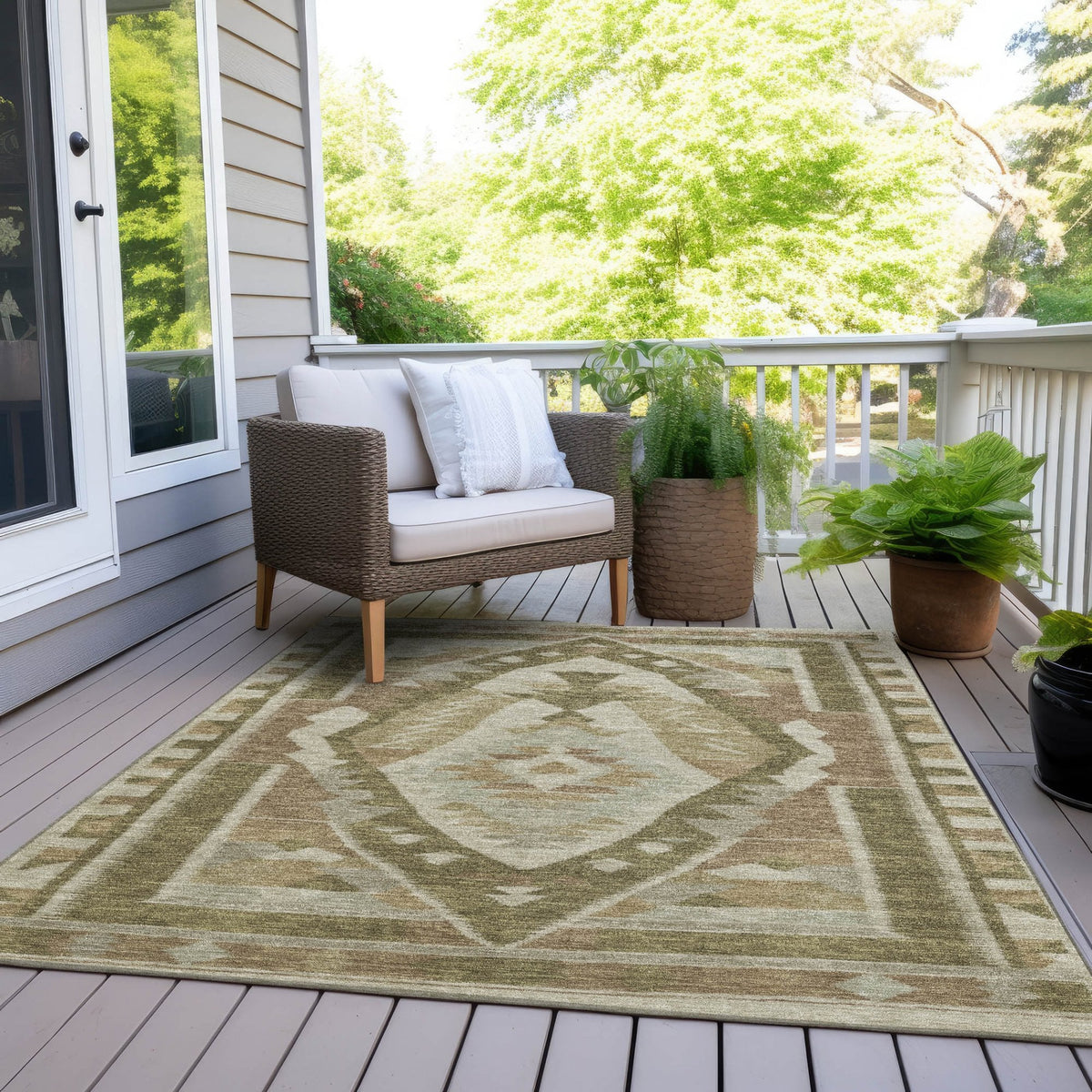 Chantille ACN1916-Linen Indoor/Outdoor Washable Rug