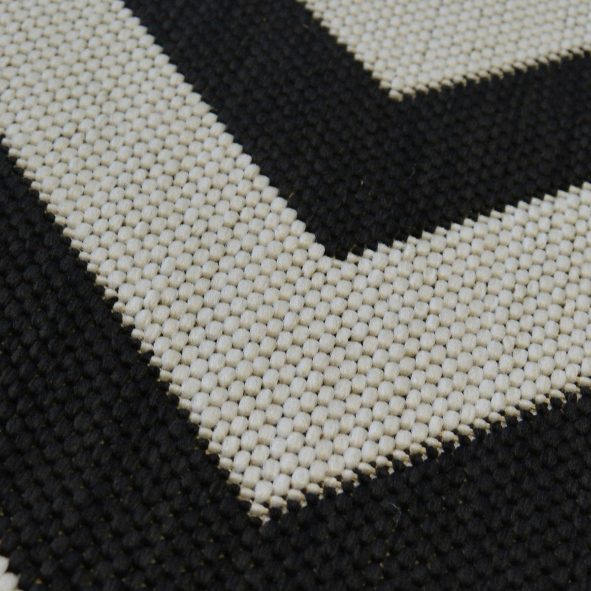 County Chevron Black Rug