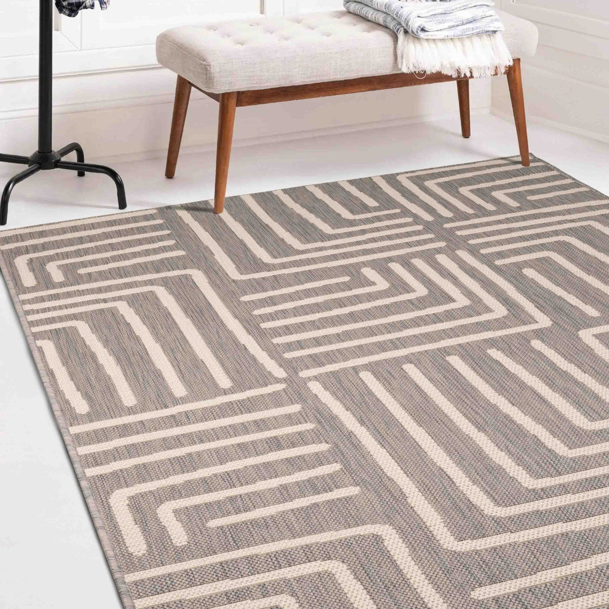 County Patches Grey Rug