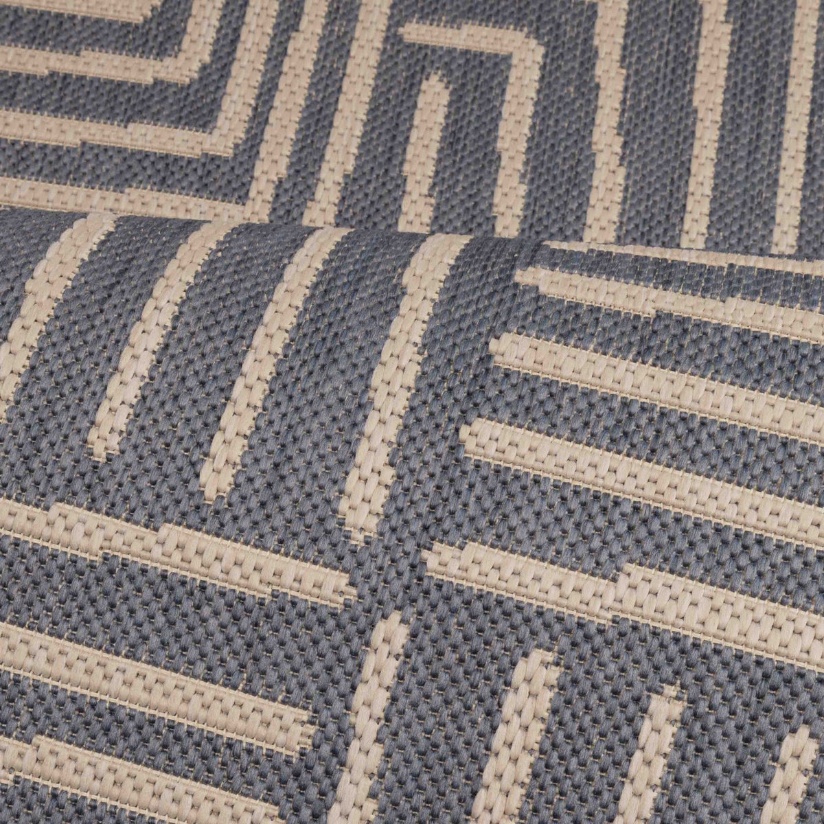 County Patches Navy Rug