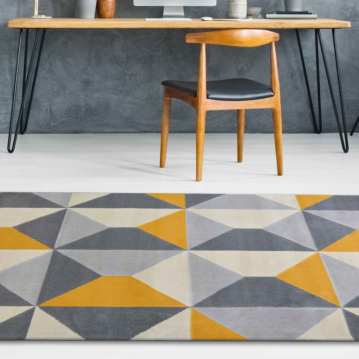 Creation Quadrant Mustard Rug