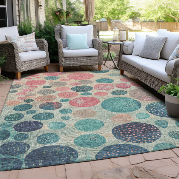 Chantille ACN1952-Teal Indoor/Outdoor Washable Rug