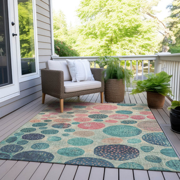 Chantille ACN1952-Teal Indoor/Outdoor Washable Rug