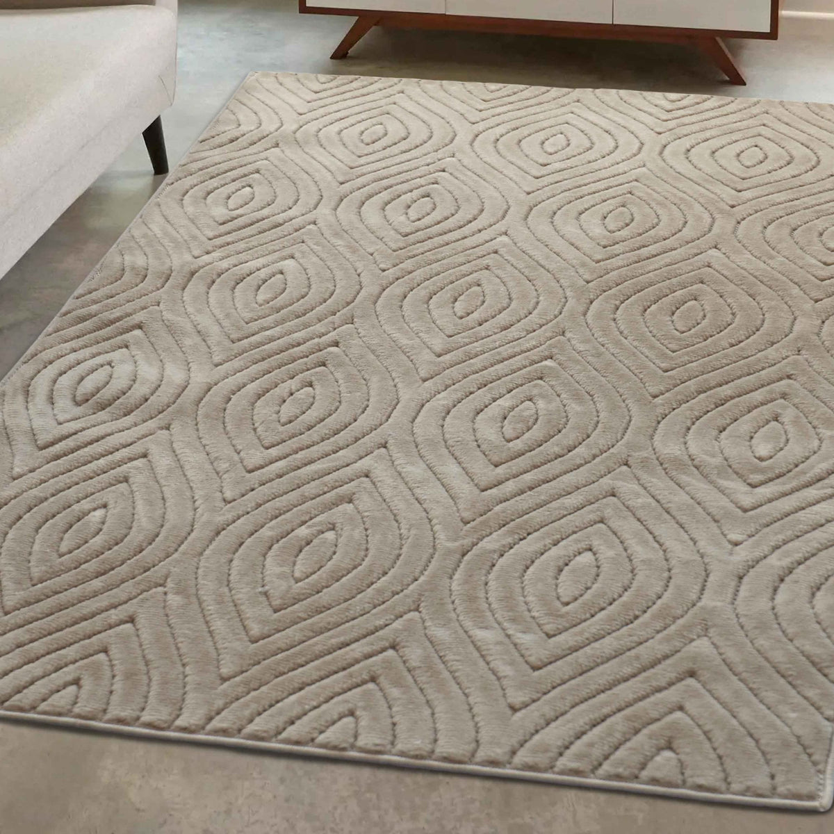 Malmo Tear Drop Natural Rug