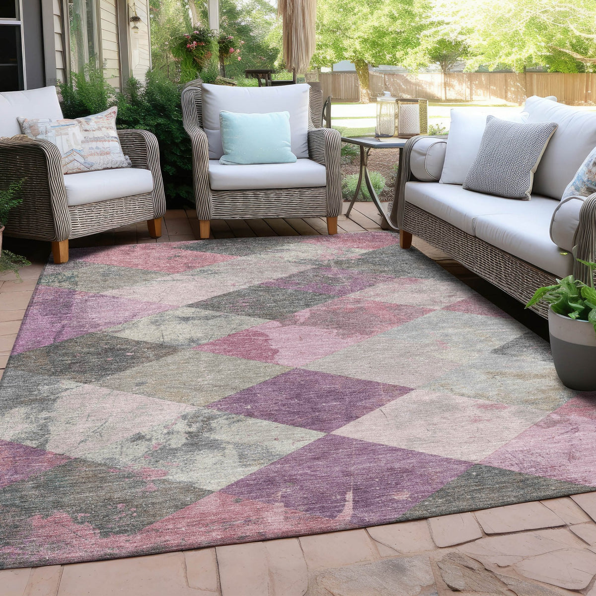 Chantille ACN1956-Blush Indoor/Outdoor Washable Rug
