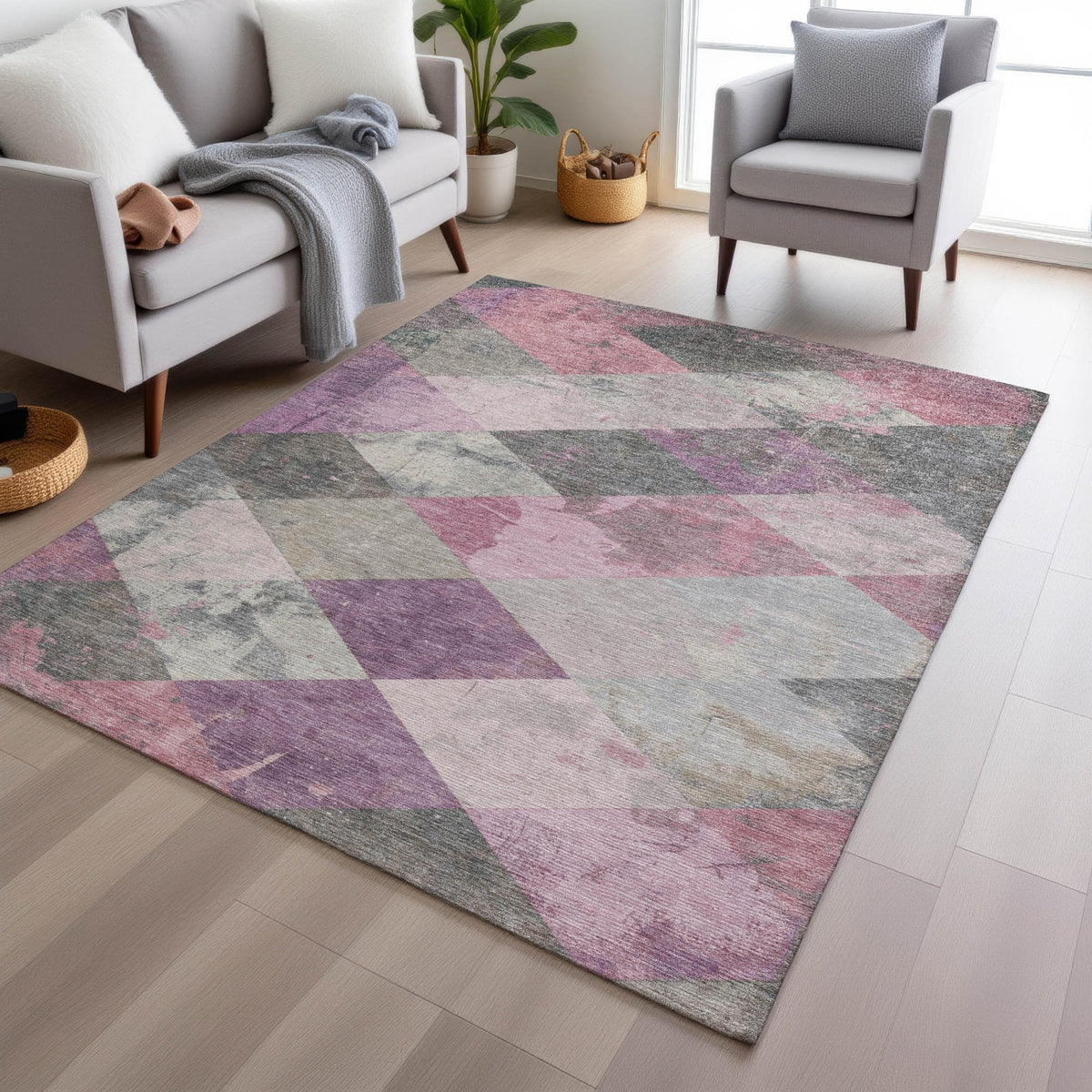 Chantille ACN1956-Blush Indoor/Outdoor Washable Rug