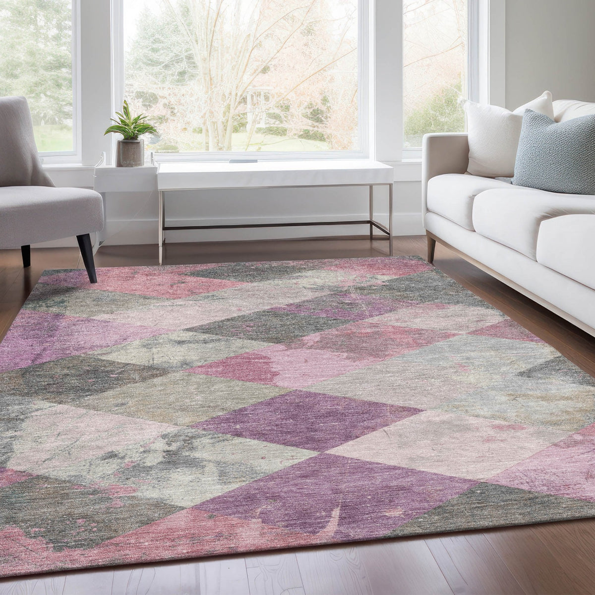 Chantille ACN1956-Blush Indoor/Outdoor Washable Rug