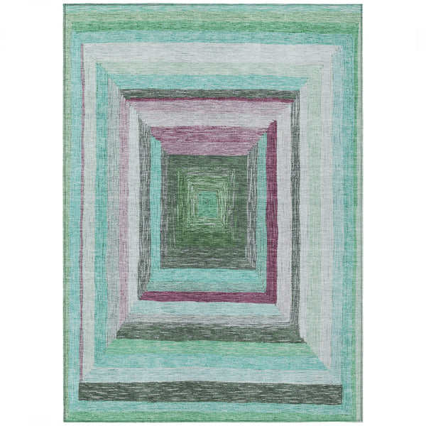 Chantille ACN1957-Teal Indoor/Outdoor Washable Rug