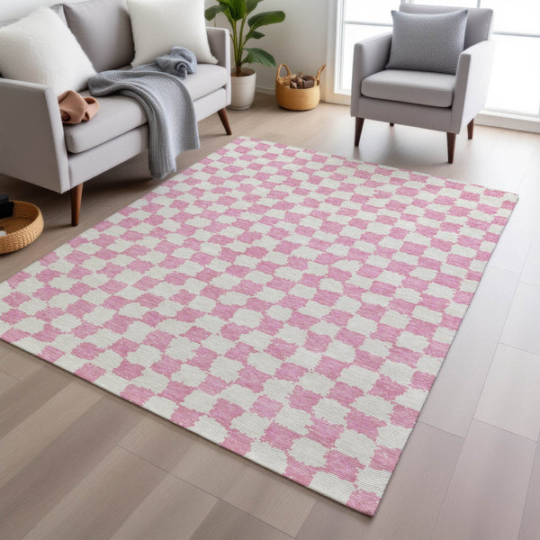 Chantille ACN1958-Pink Indoor/Outdoor Washable Rug