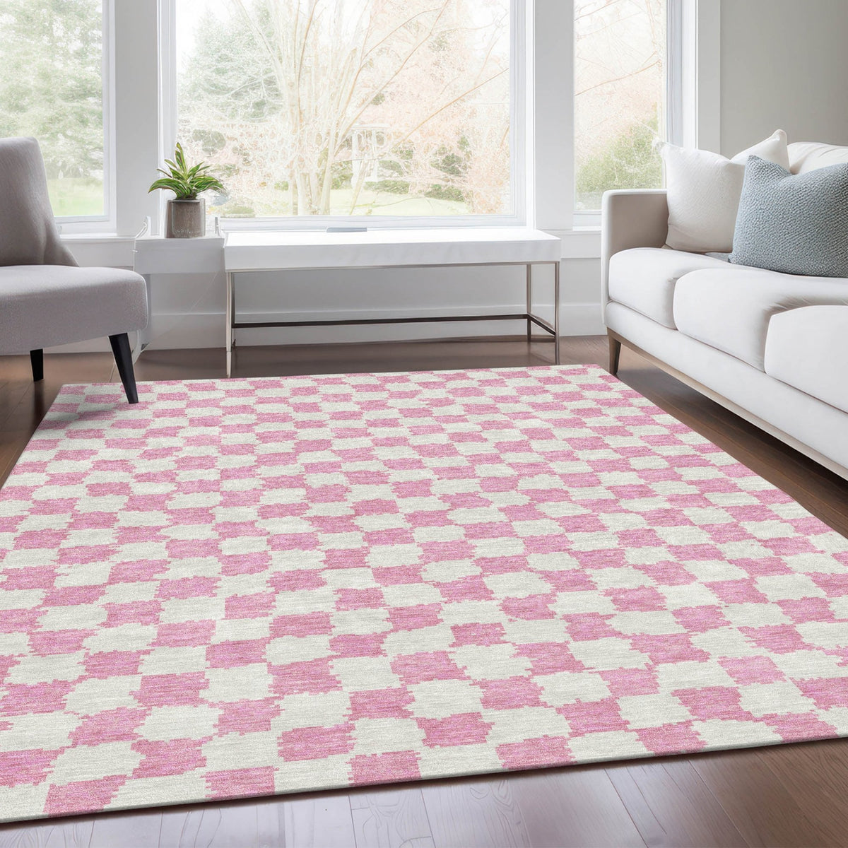 Chantille ACN1958-Pink Indoor/Outdoor Washable Rug