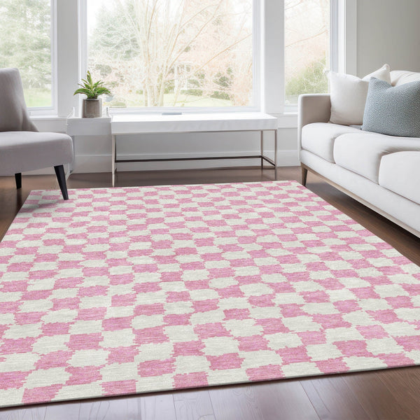 Chantille ACN1958-Pink Indoor/Outdoor Washable Rug