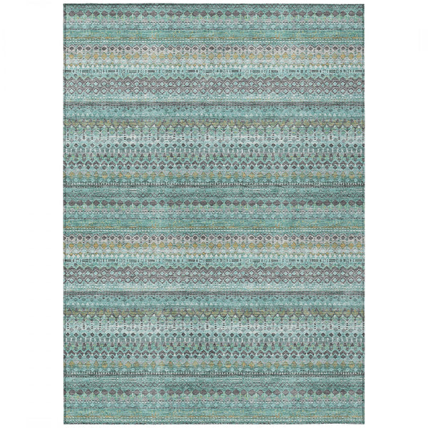 Chantille ACN1970-Aqua Indoor/Outdoor Washable Rug