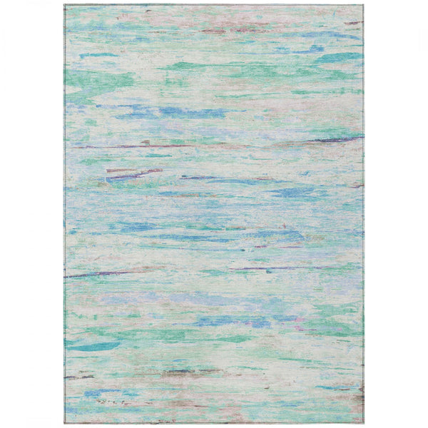 Chantille ACN1985-Teal Indoor/Outdoor Washable Rug