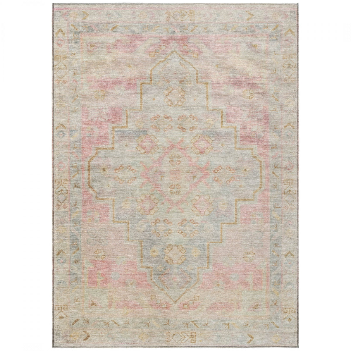 Chantille ACN1918-Pink Indoor/Outdoor Washable Rug