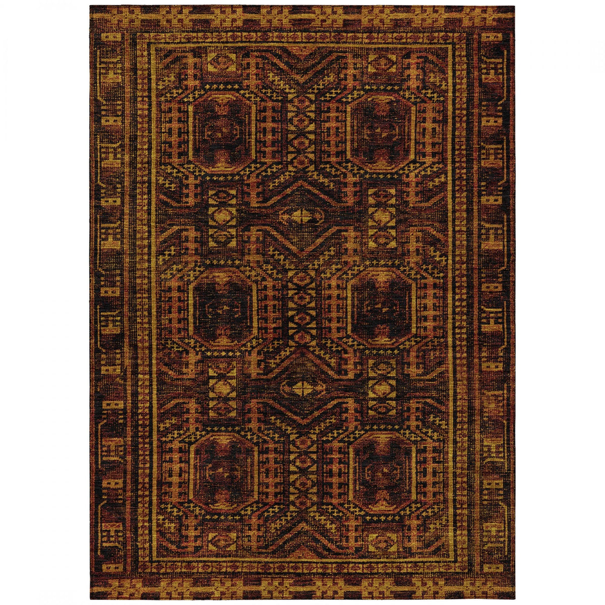 Chantille ACN1920-Paprika Indoor/Outdoor Washable Rug