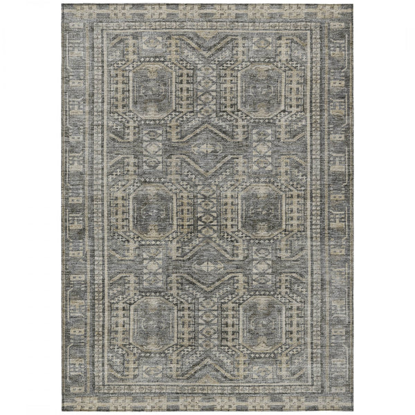 Chantille ACN1920-Pewter Indoor/Outdoor Washable Rug