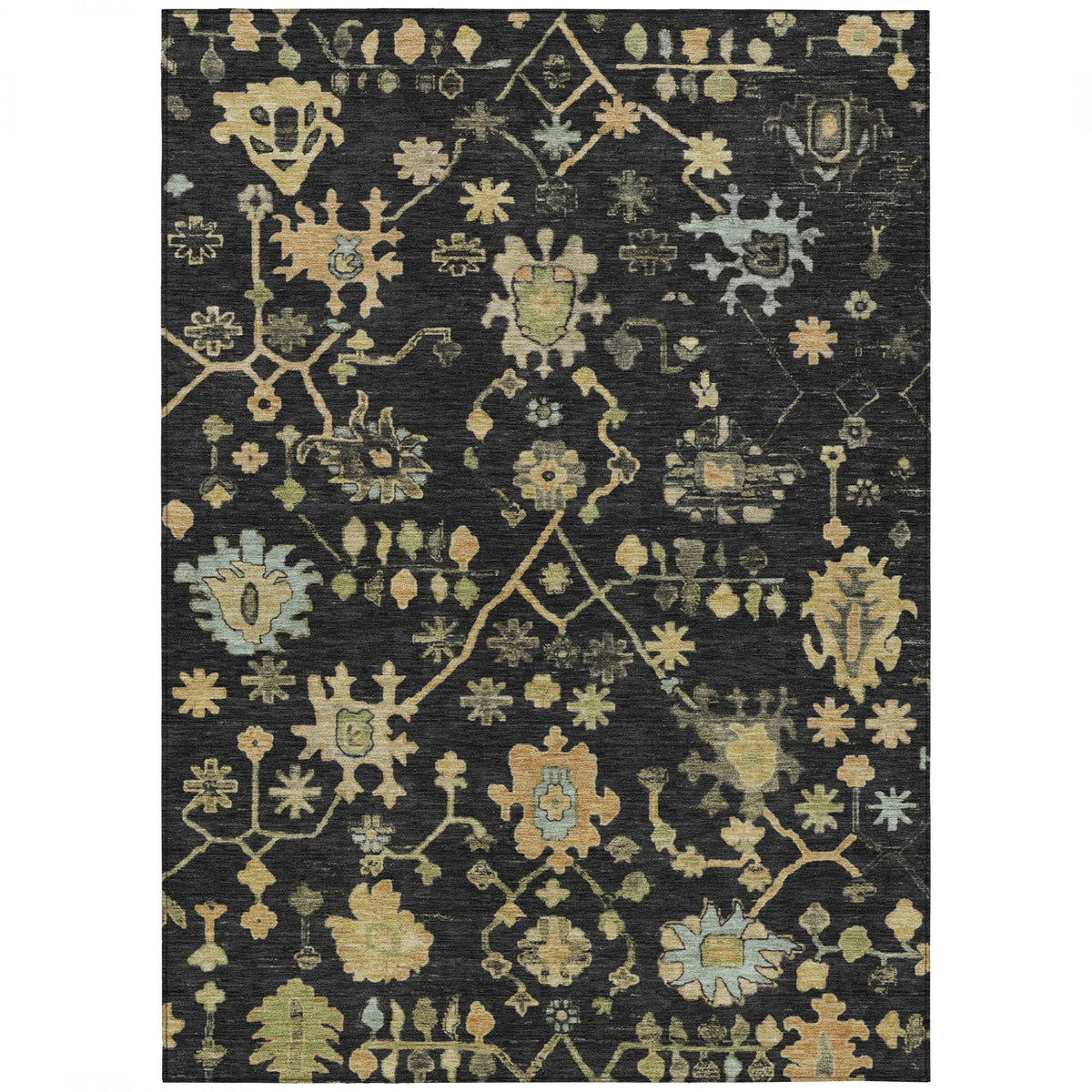 Chantille ACN1930-Black Indoor/Outdoor Washable Rug