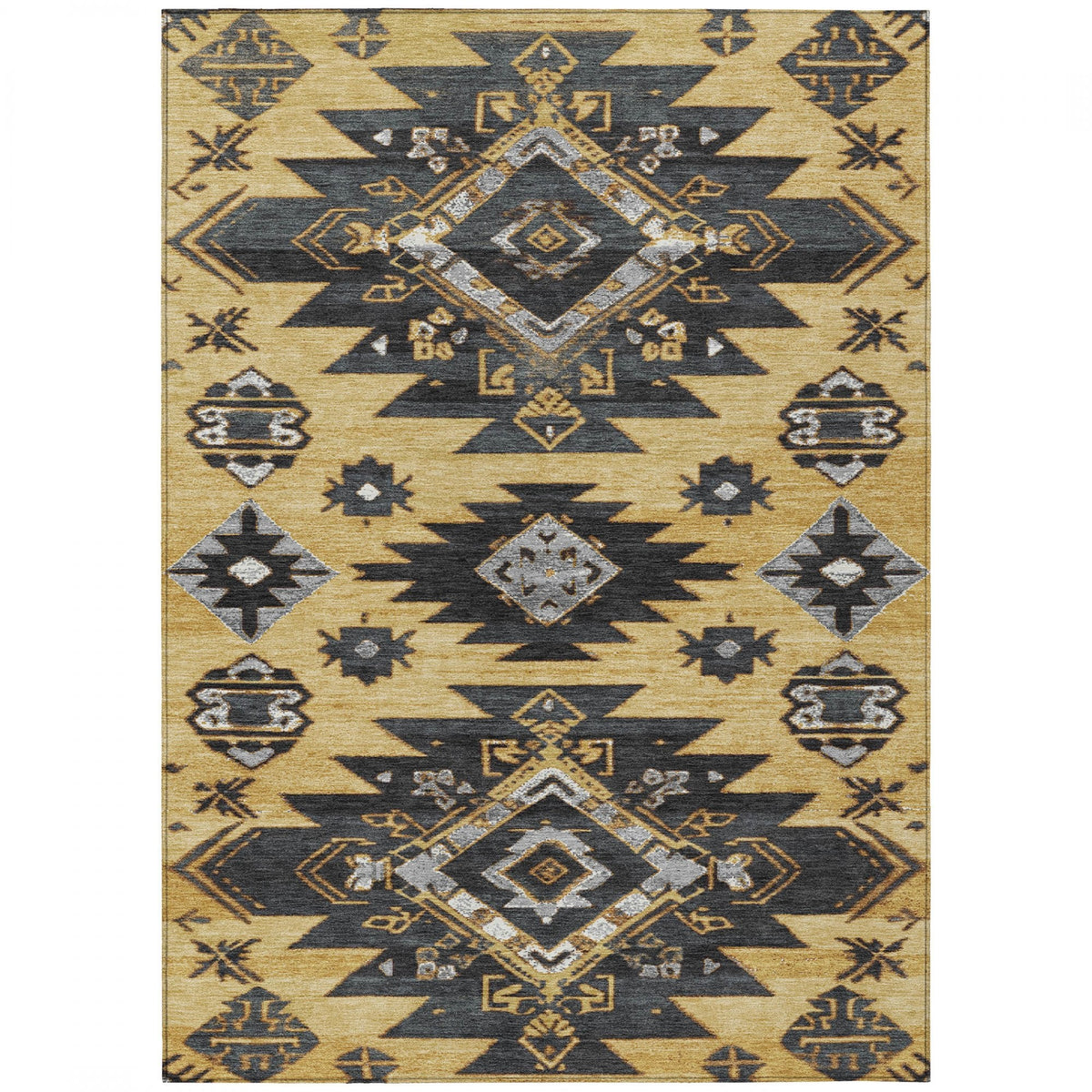 Chantille ACN1945-Gold Indoor/Outdoor Washable Rug