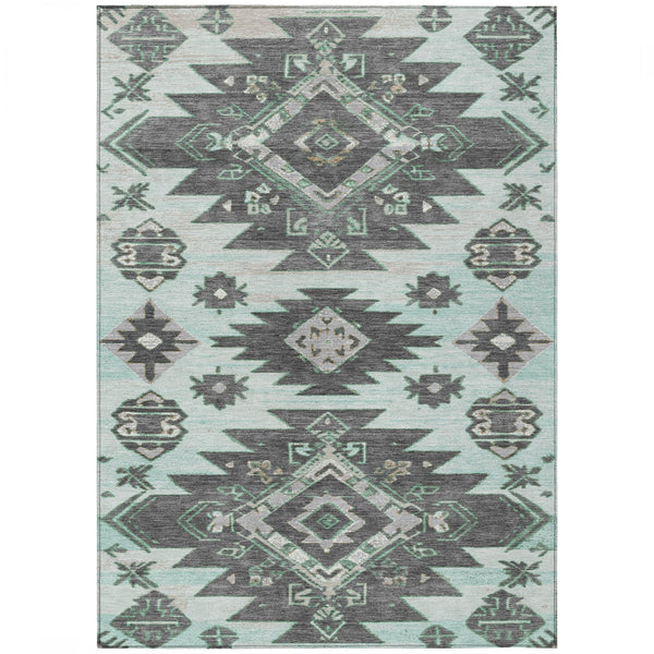 Chantille ACN1945-Mint Indoor/Outdoor Washable Rug