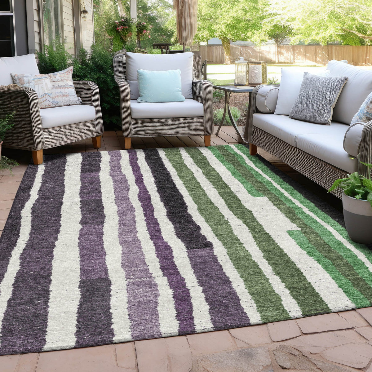 Chantille ACN1961-Purple Indoor/Outdoor Washable Rug