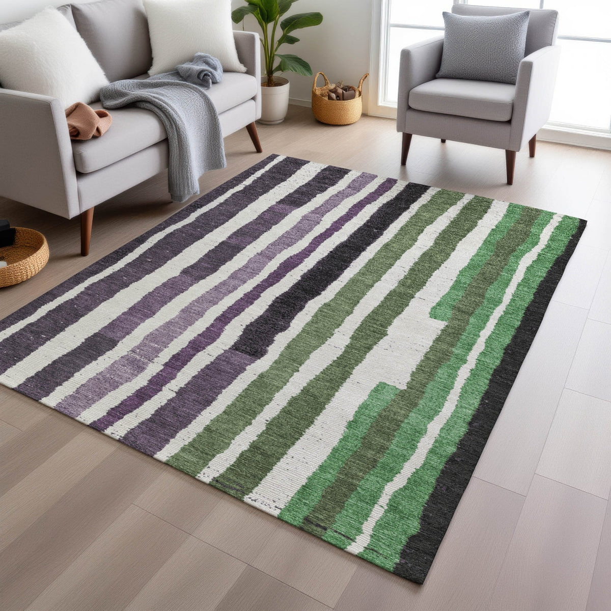 Chantille ACN1961-Purple Indoor/Outdoor Washable Rug