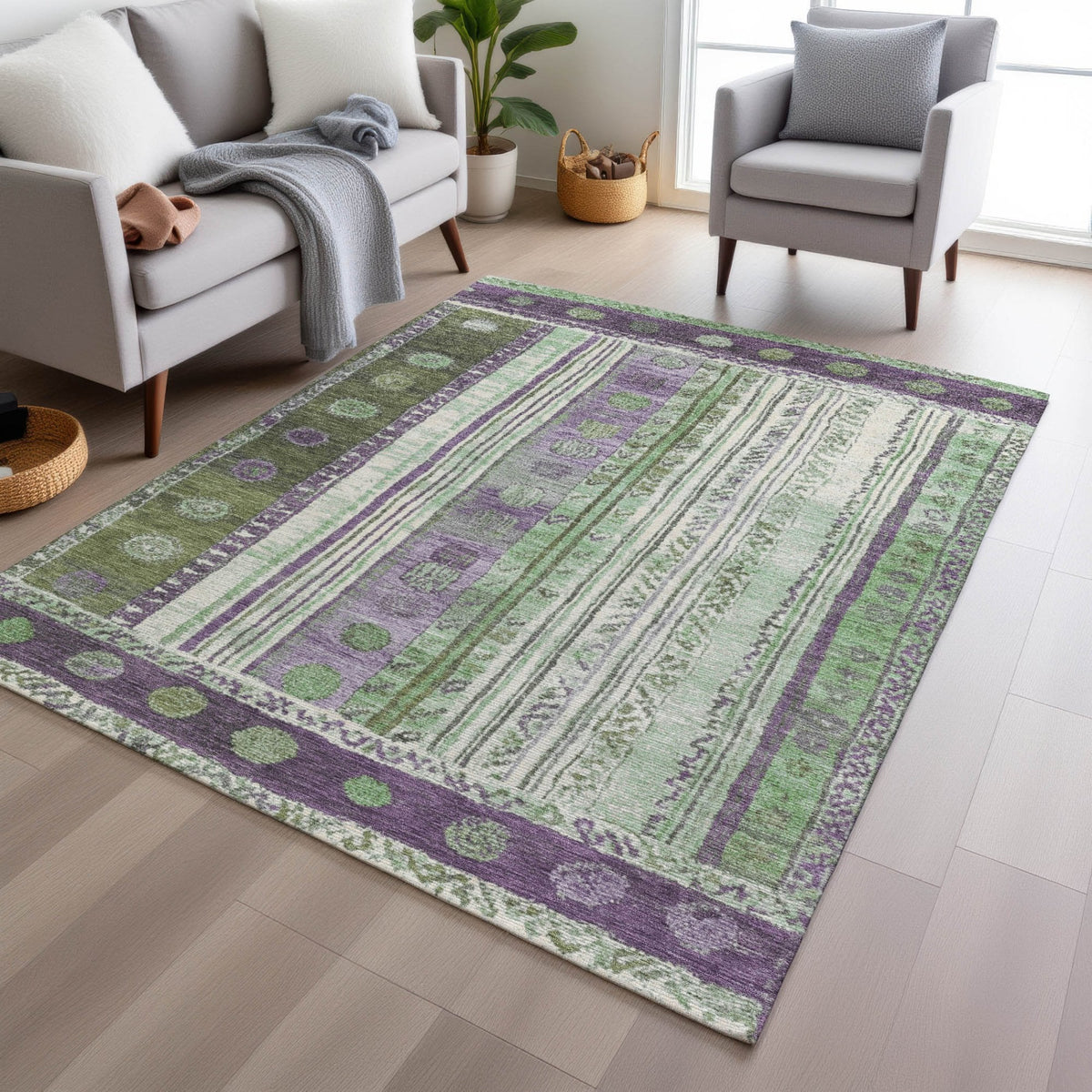 Chantille ACN1963-Purple Indoor/Outdoor Washable Rug