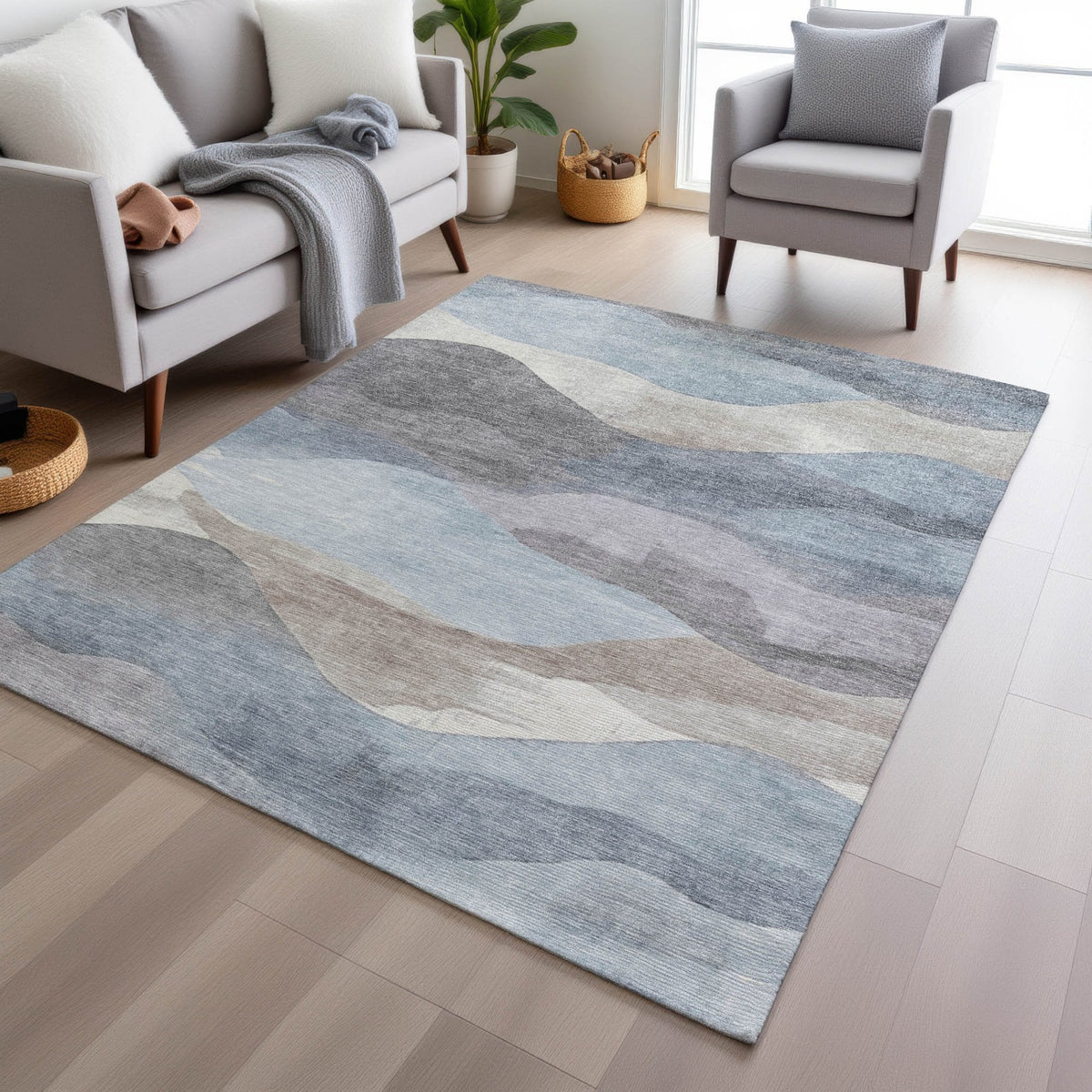 Chantille ACN1966-Sky Indoor/Outdoor Washable Rug