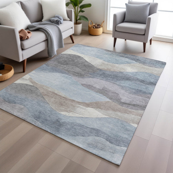 Chantille ACN1966-Sky Indoor/Outdoor Washable Rug