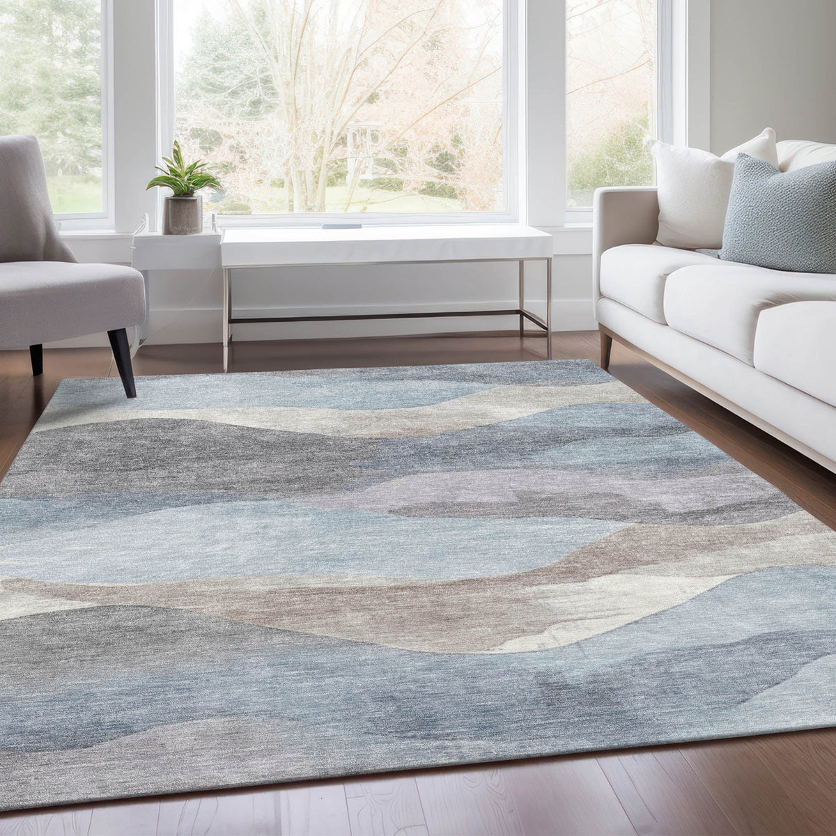 Chantille ACN1966-Sky Indoor/Outdoor Washable Rug
