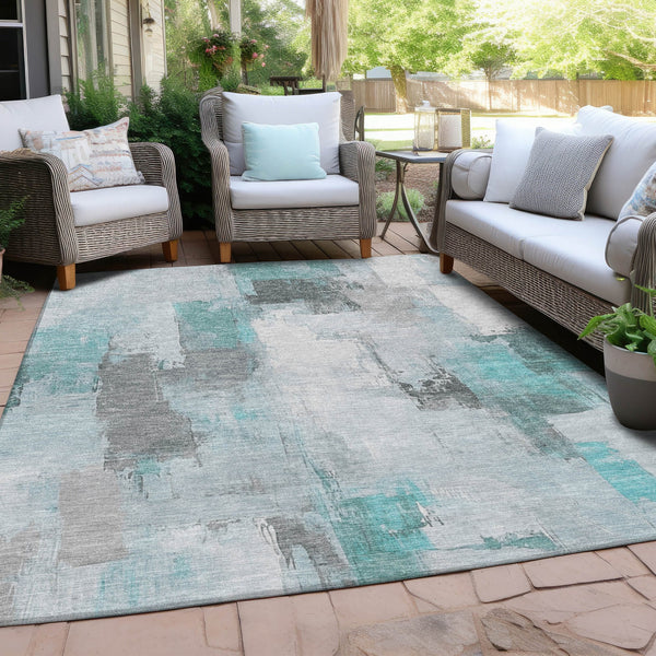 Chantille ACN1967-Teal Indoor/Outdoor Washable Rug