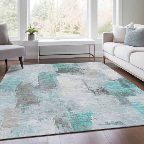 Chantille ACN1967-Teal Indoor/Outdoor Washable Rug