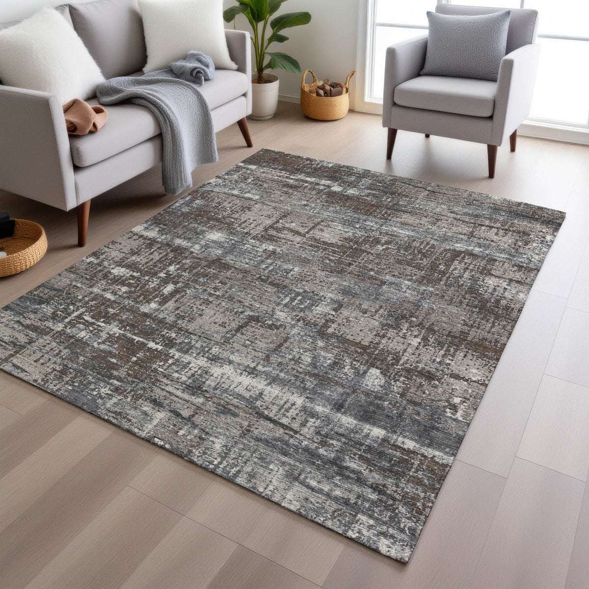 Chantille ACN1969-Brown Indoor/Outdoor Washable Rug