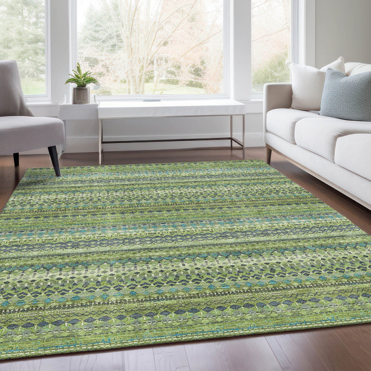 Chantille ACN1970-Aloe Indoor/Outdoor Washable Rug