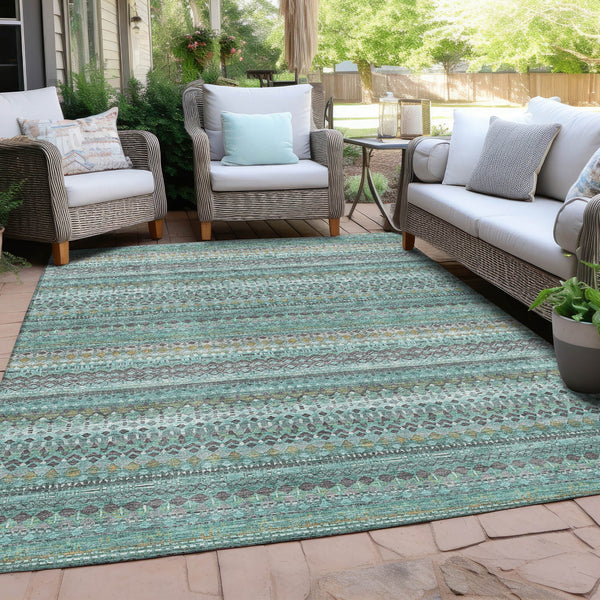 Chantille ACN1970-Aqua Indoor/Outdoor Washable Rug
