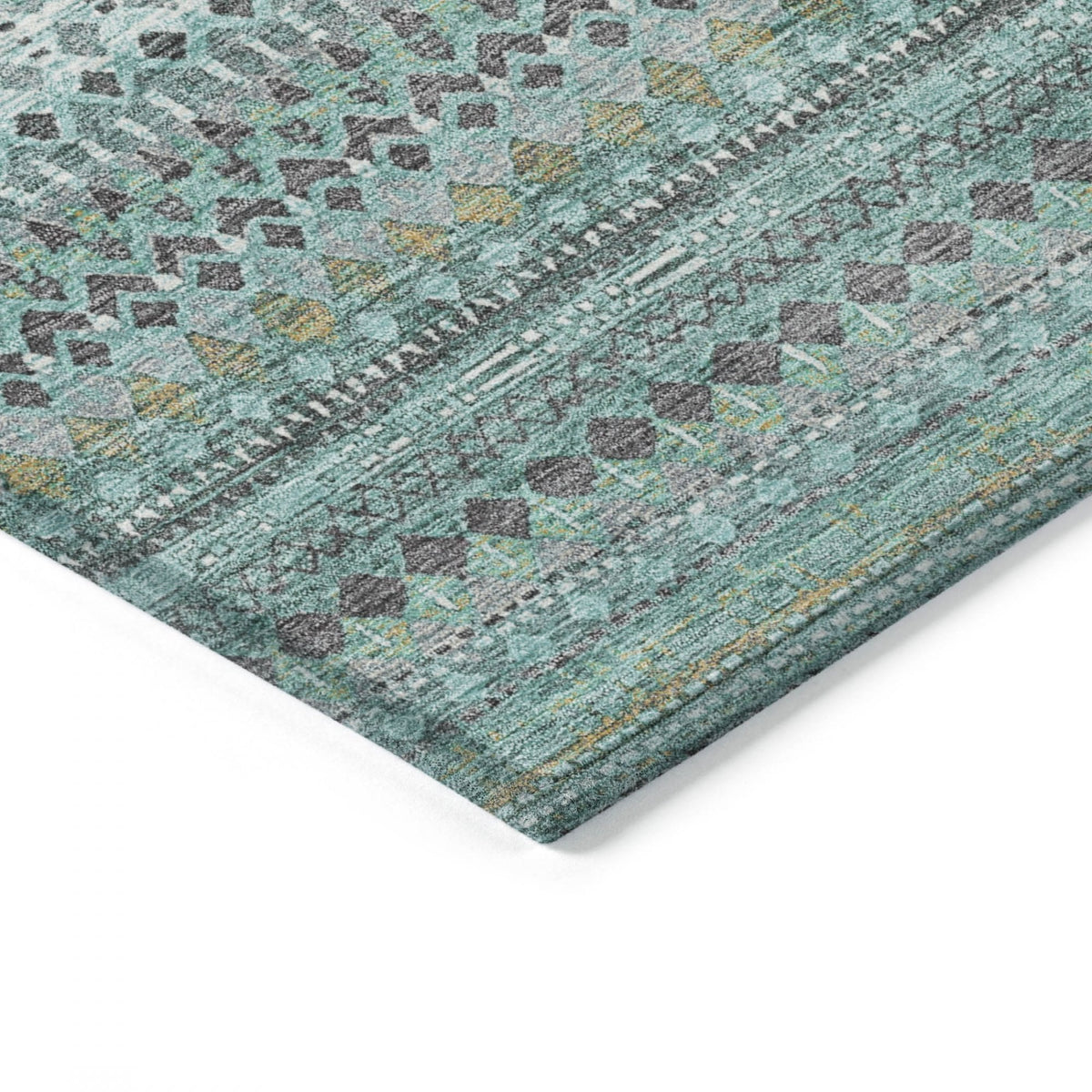 Chantille ACN1970-Aqua Indoor/Outdoor Washable Rug