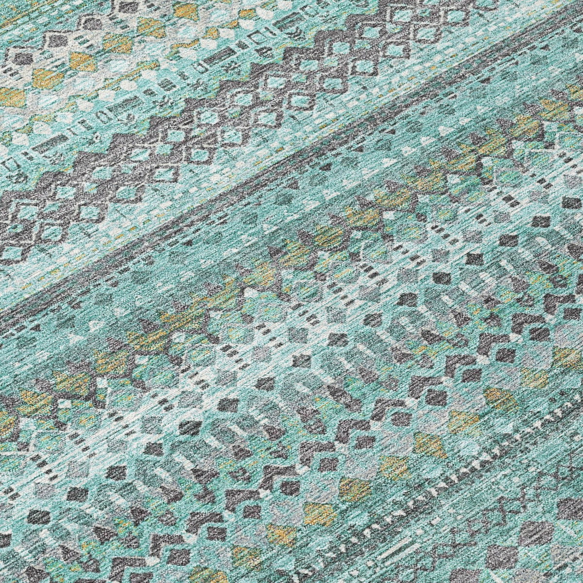Chantille ACN1970-Aqua Indoor/Outdoor Washable Rug