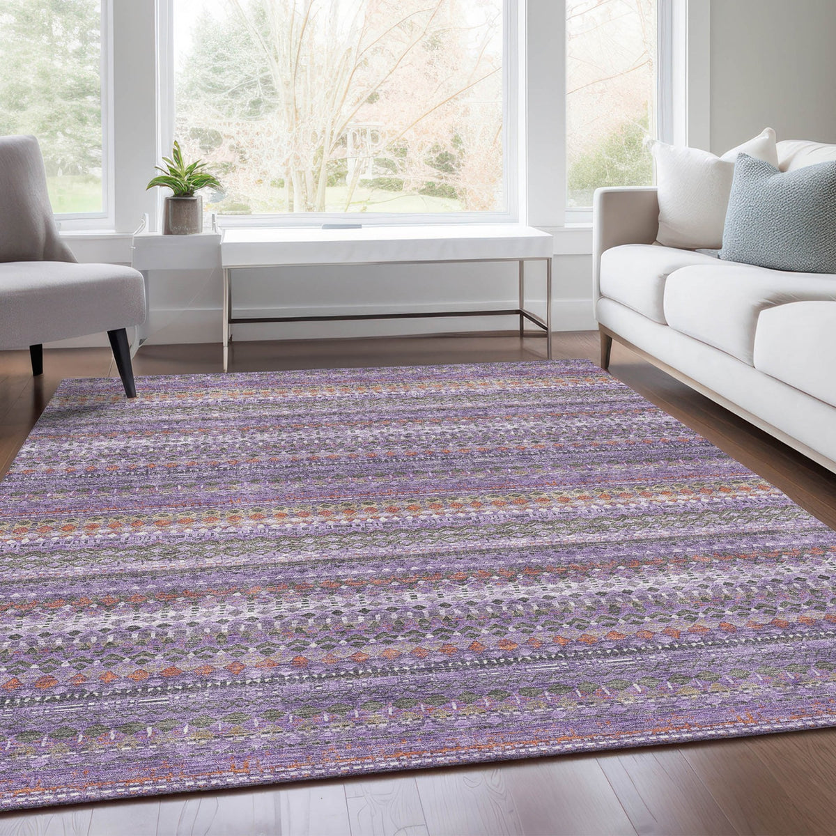 Chantille ACN1970-Purple Indoor/Outdoor Washable Rug