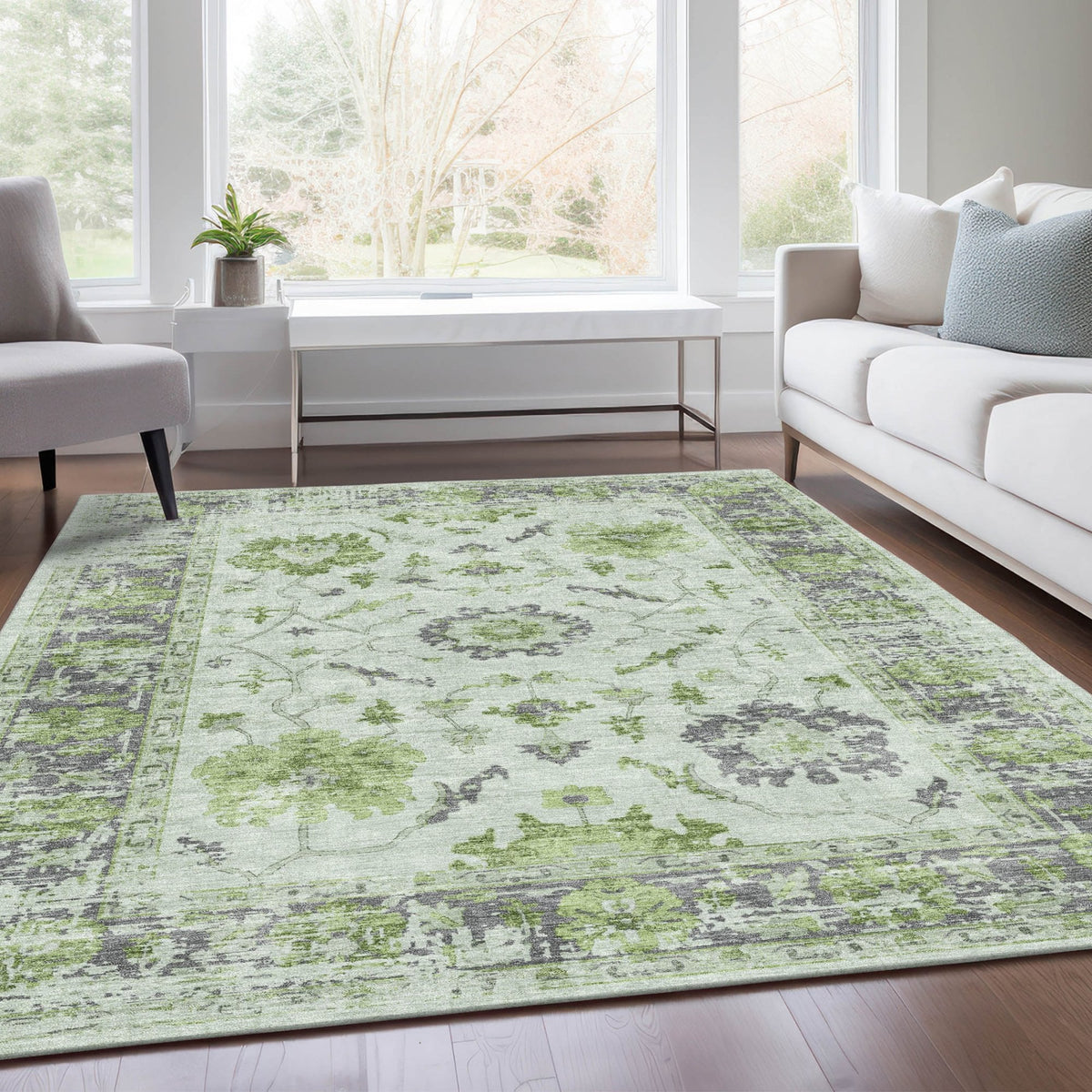 Chantille ACN1976-Mint Indoor/Outdoor Washable Rug