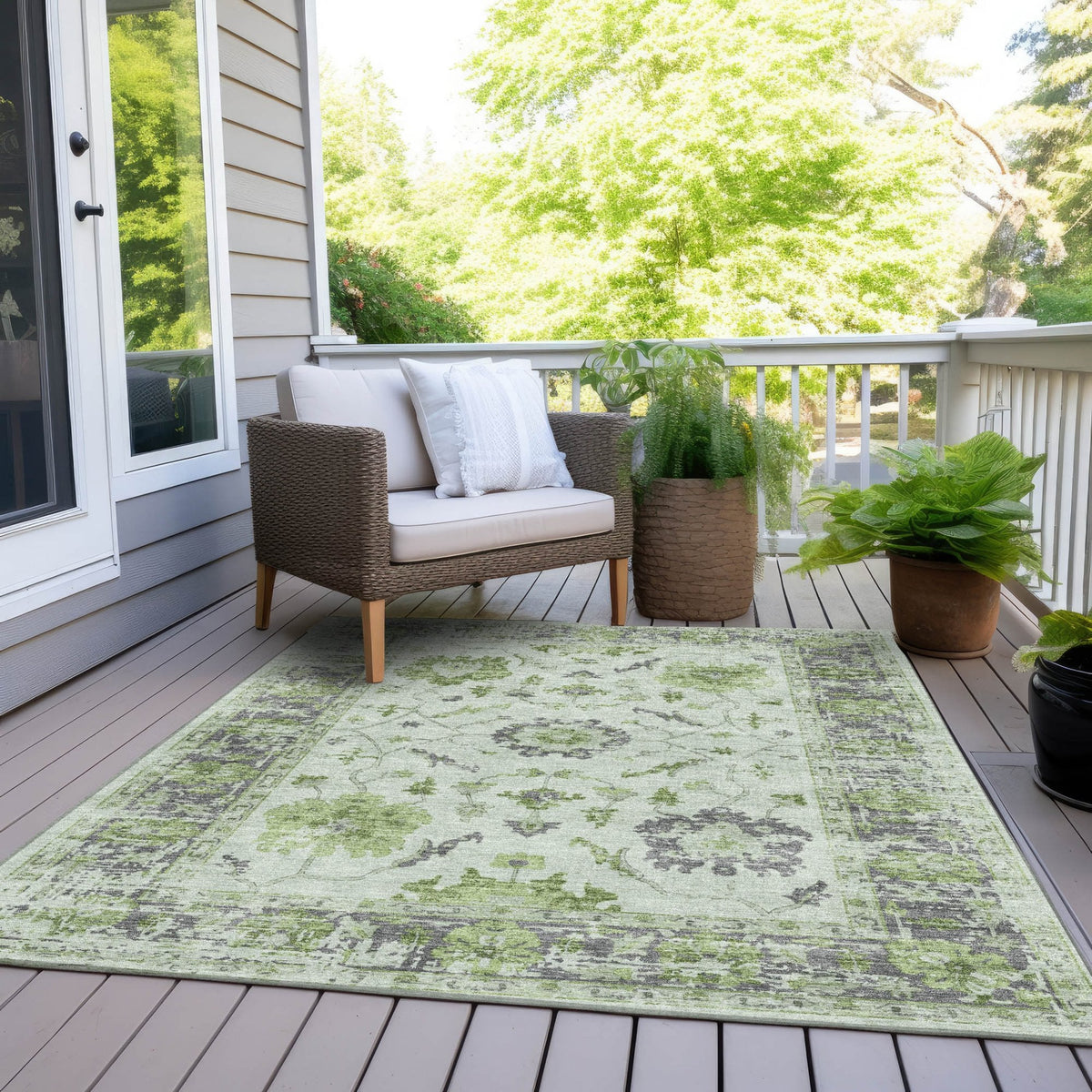 Chantille ACN1976-Mint Indoor/Outdoor Washable Rug