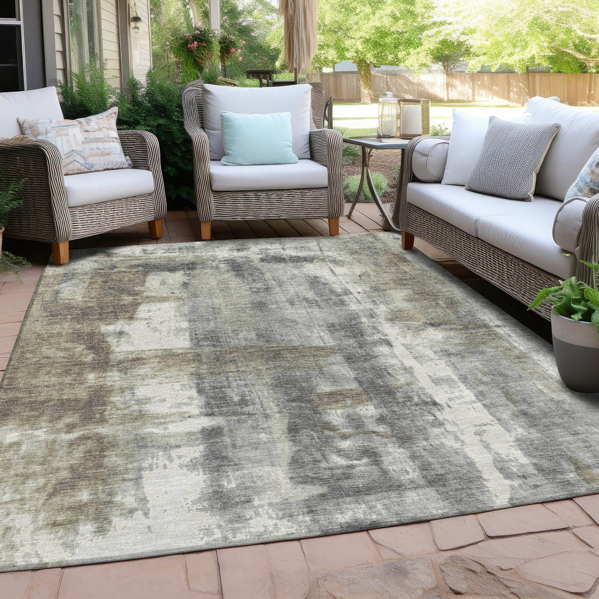 Chantille ACN1982-Beige Indoor/Outdoor Washable Rug