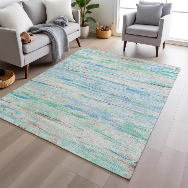 Chantille ACN1985-Teal Indoor/Outdoor Washable Rug
