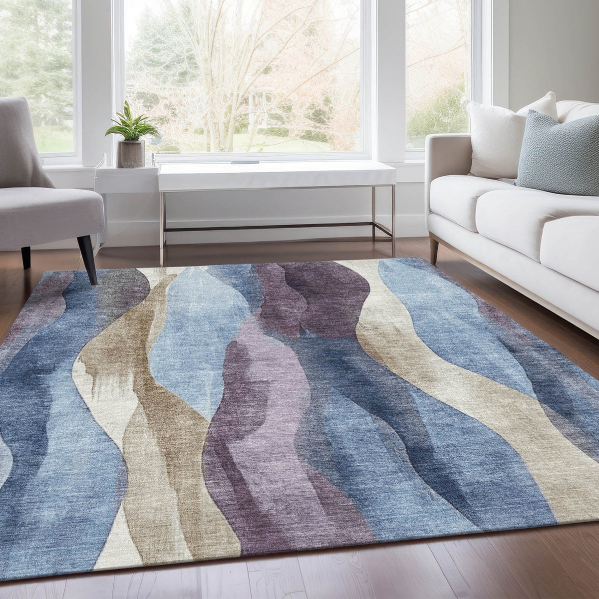 Chantille ACN1989-Denim Indoor/Outdoor Washable Rug