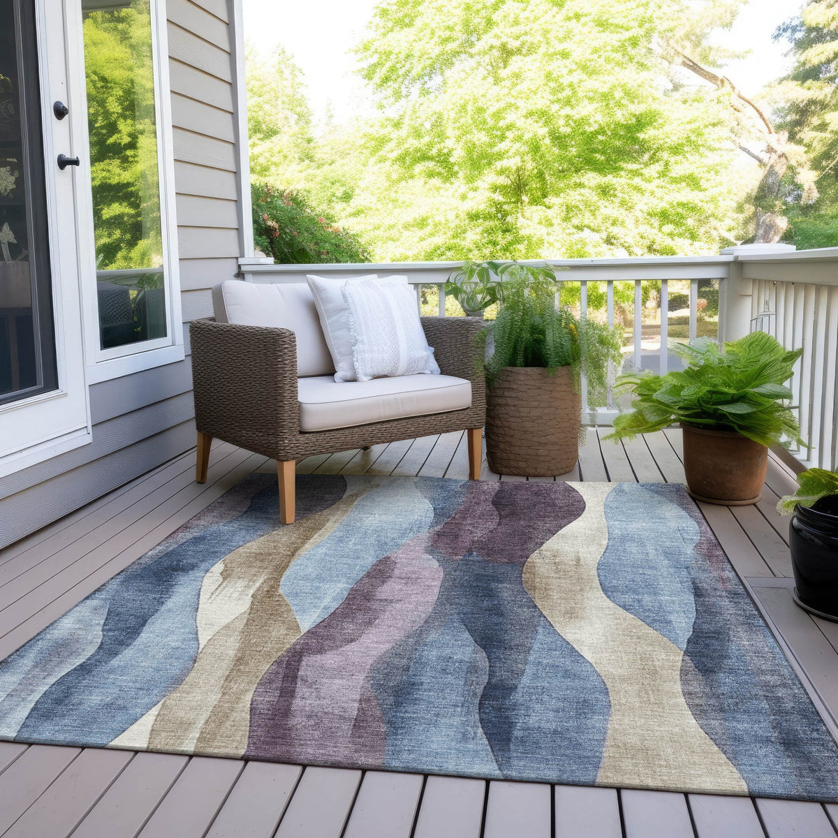 Chantille ACN1989-Denim Indoor/Outdoor Washable Rug