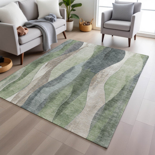 Chantille ACN1989-Fern Indoor/Outdoor Washable Rug
