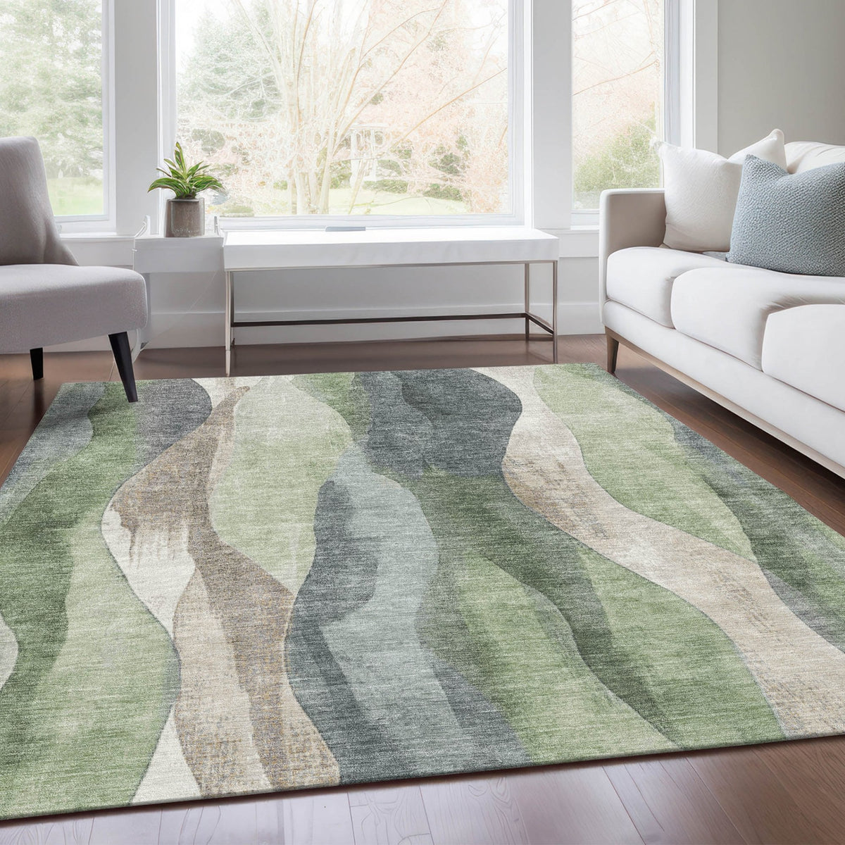 Chantille ACN1989-Fern Indoor/Outdoor Washable Rug