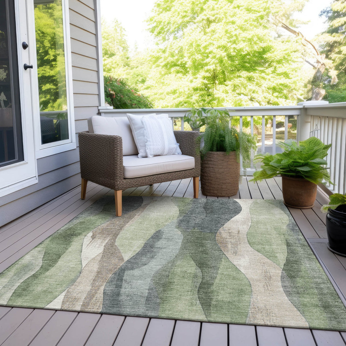 Chantille ACN1989-Fern Indoor/Outdoor Washable Rug