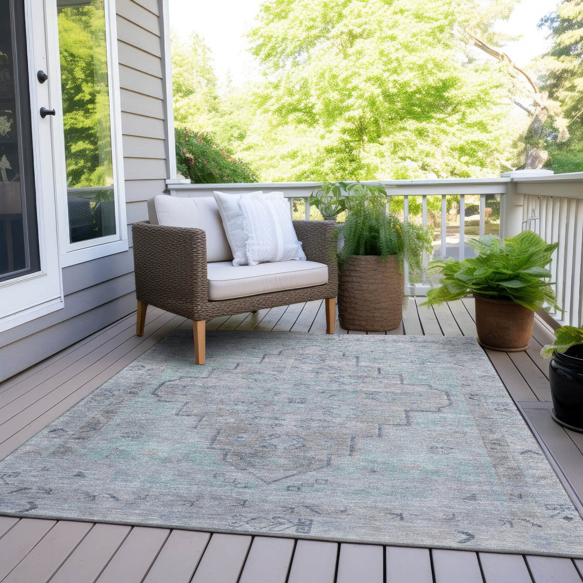Chantille ACN1918-Gray Indoor/Outdoor Washable Rug