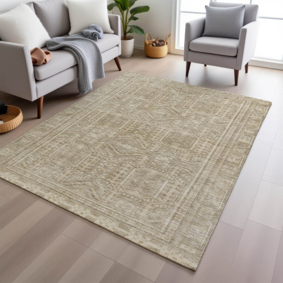 Chantille ACN1920-Beige Indoor/Outdoor Washable Rug