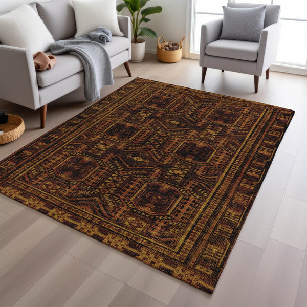 Chantille ACN1920-Paprika Indoor/Outdoor Washable Rug