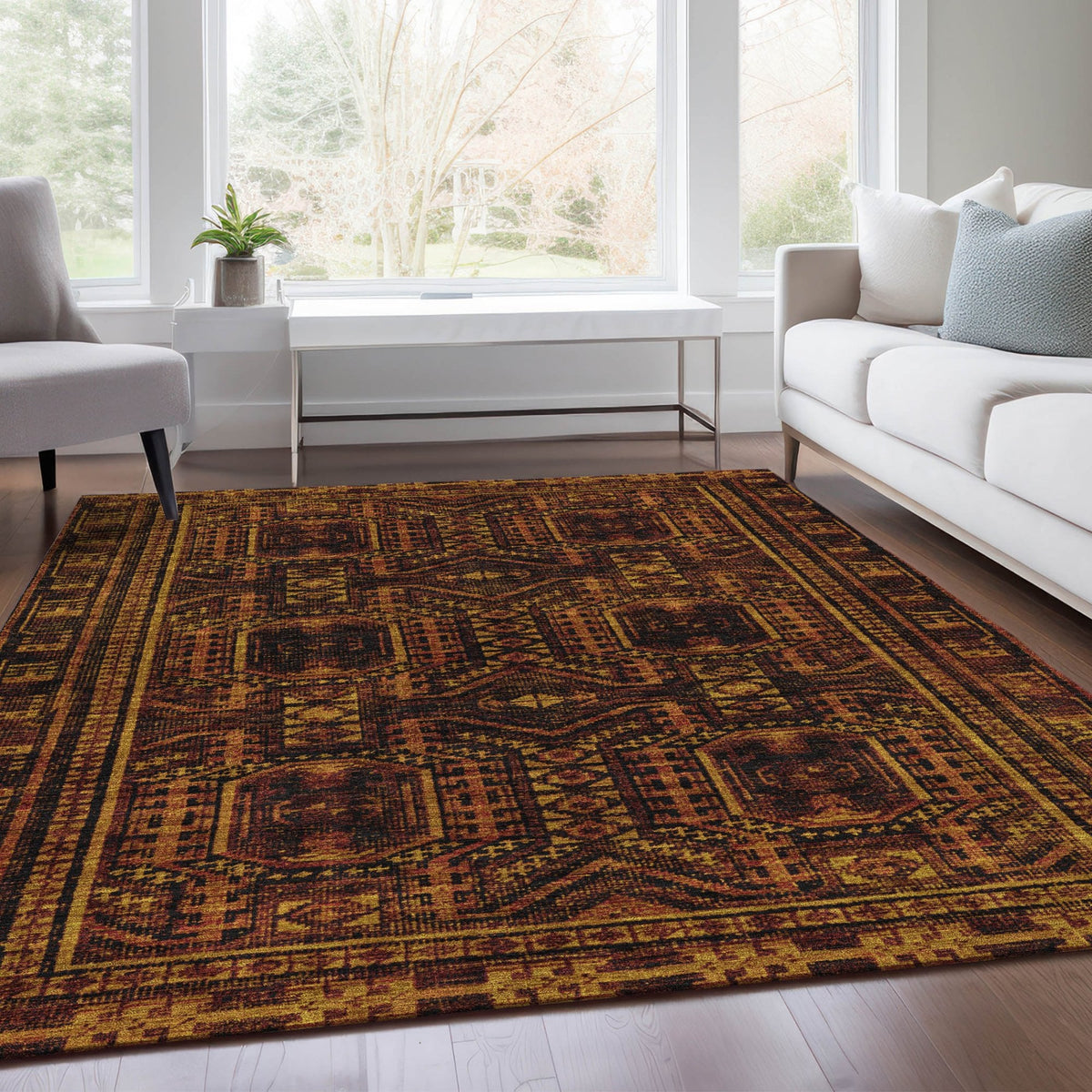 Chantille ACN1920-Paprika Indoor/Outdoor Washable Rug